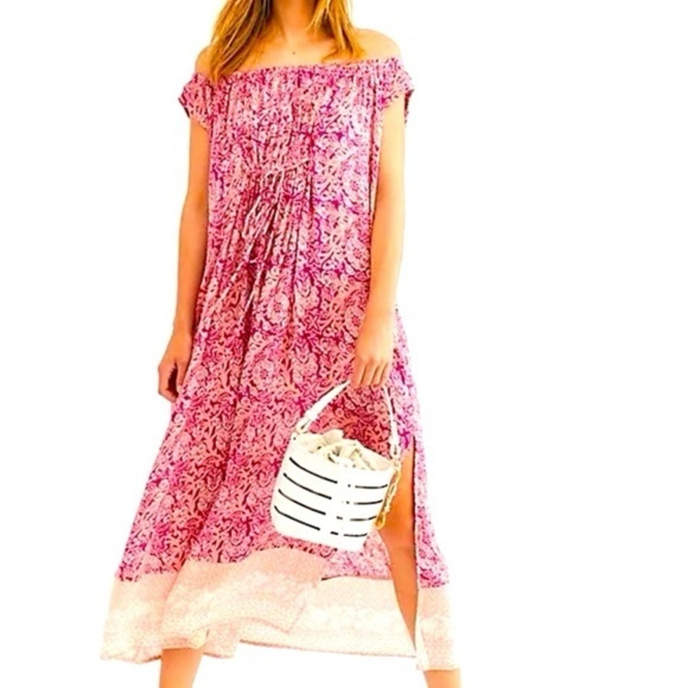 Free People Sweet Soul Kaftan Pink Maxi Dress - Size XS
